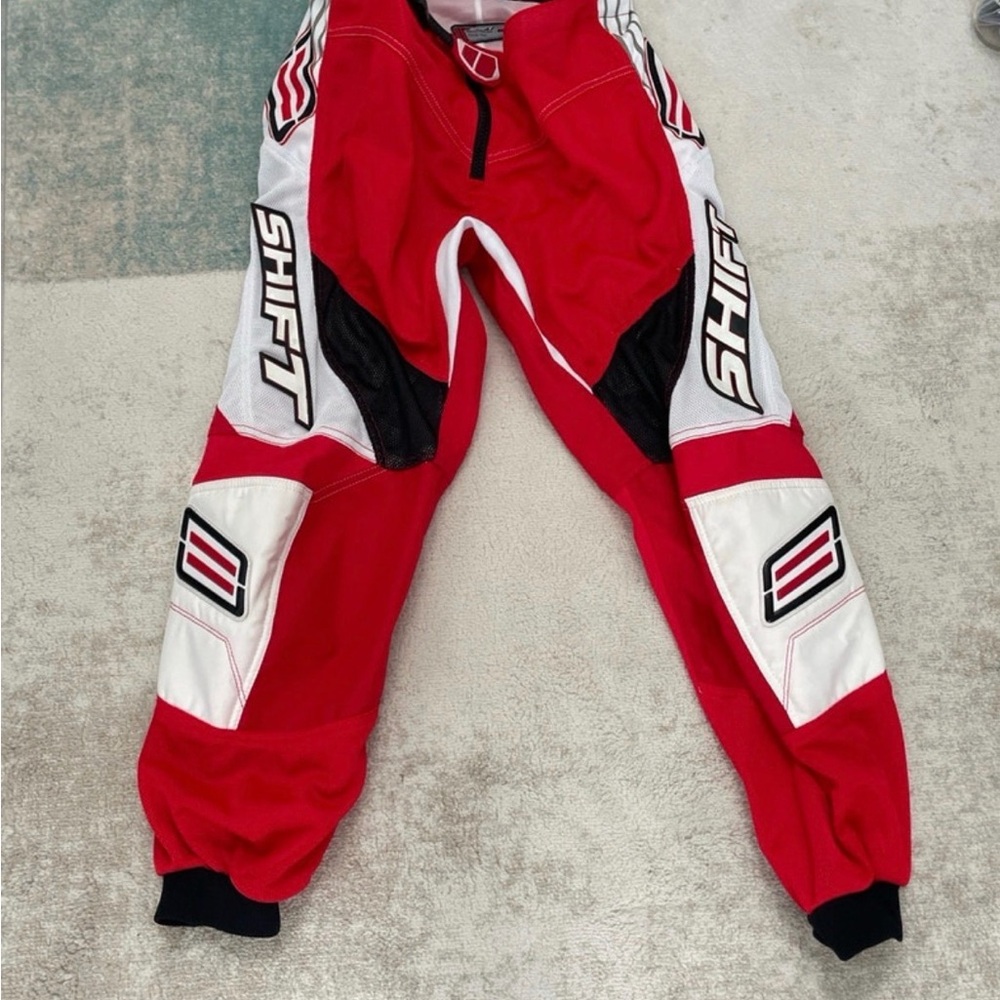 Shift Red and White Race Pants